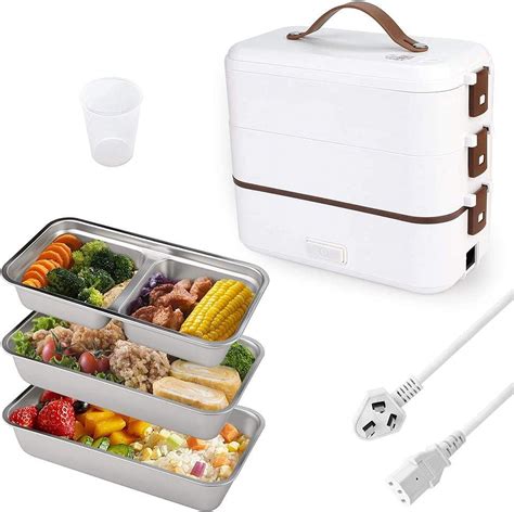 self cooking electric lunch box|insulated lunch box for hot food.